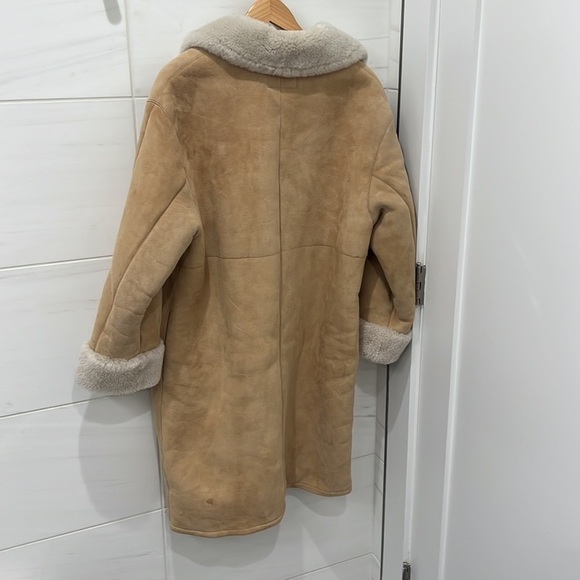 Nili Lotan | Lenon Lamb Shearling Coat in Beige - Size Large - Picture 17 of 17
